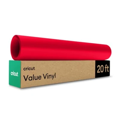 Image de Cricut Vinyle économique Mat, rouge 30,5 cm x 20 pi (1)