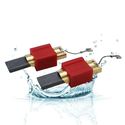 Afbeelding van LICHTBLAU 2 stuks motorkoolborstels met houder I koolborstels voor wasmachine en droger Miele 4297410 4297411 4297412 4297413 4297414, bijvoorbeeld W800 serie