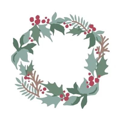 Afbeelding van Sizzix Layered Stencils Holly Wreath 4pcs