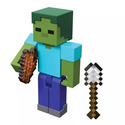 Afbeelding van Minecraft Vanilla Zombie actiefiguur voor kinderen vanaf 6 jaar