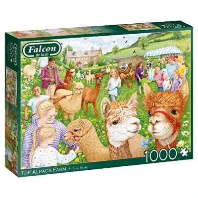 Afbeelding van Falcon puzzel The Alpaca Farm Legpuzzel 1000 stukjes