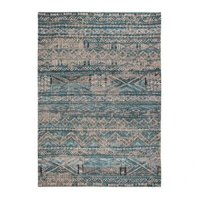 Afbeelding van 9110 Antiquarian Kelim Zemmuri Blue Vloerkleed 140x200 Rechthoek Laagpolig,Vintage Tapijt Modern Meerkleurig