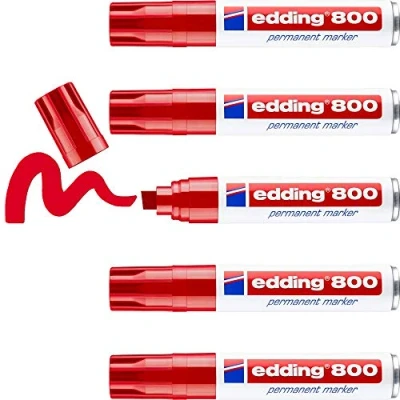 Afbeelding van Viltstift edding 800 schuin 4 12mm rood