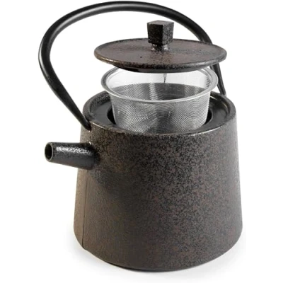 Afbeelding van Ibili Gietijzeren theepot Nara, 1,2 liter, geëmailleerde binnenkant, compatibel met inductiekookplaten
