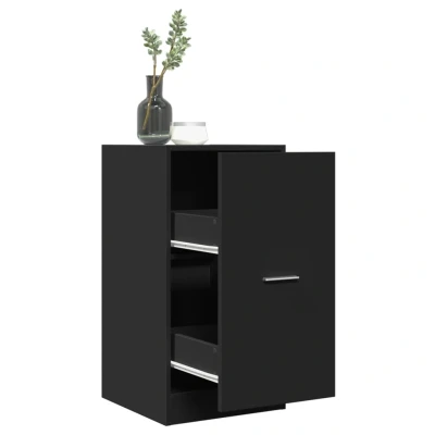 Afbeelding van vidaXL Apothekerskast 40x41x77,5 cm bewerkt hout zwart