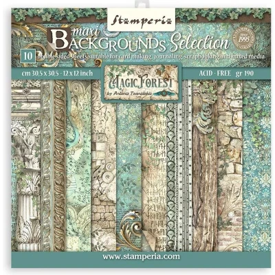Afbeelding van Stamperia Magic Forest Maxi Background 12x12 Inch Paper Pack (SBBL131)