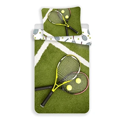 Afbeelding van Tennis Dekbedovertrek Field Eenpersoons 140 x 200 cm Groen