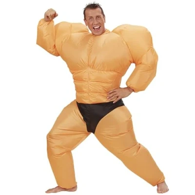 Afbeelding van &quot;Opblaasbaar bodybuilderpak voor volwassenen Verkleedkleding One size&quot;