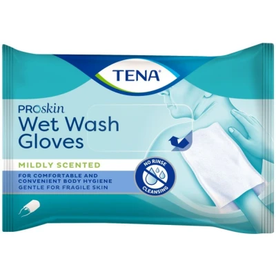 Afbeelding van TENA Wet Wash Glove Mildly Scented 5ST