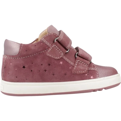 Afbeelding van Geox B Biglia Klittenbandschoenen voor kinderen, Maat: 26, Dark pink Leer en textiel