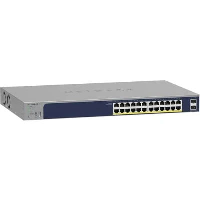 Afbeelding van NETGEAR GS724TPv3 Managed L2 Gigabit Ethernet (10/100/1000) Power over (PoE) Grijs