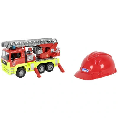 Afbeelding van bruder MAN TGA brandweer draailadder + vuurwerfhelm Kant en klaar model Hulpdienstvoertuig (model)