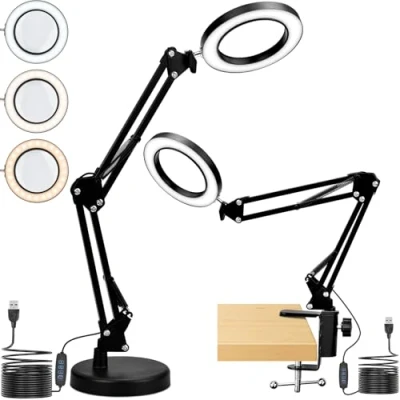 Afbeelding van Lamp met professionele vergrotingslens