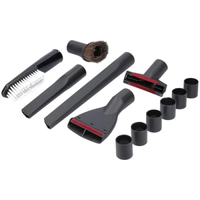 Afbeelding van Kenekos Sproeierset 32/35 mm universeel 6 delig + adapters, inclusief meubelborstel, plumborstel, spleetzuigmond, zwart, compatibel met Miele AEG, Siemens, Bosch, Kärcher, stofzuiger, zwart