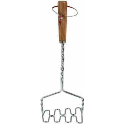 Afbeelding van Excellent Houseware Aardappelstamper/pureestamper staal/hout vintage 37 cm