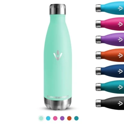 Afbeelding van 500 ml thermosfles voor kinderen, lekvrij, BPA vrije schoolfles, gemakkelijk mee te nemen, vacuüm geïsoleerd, metalen fles warme dranken, kantoor, reizen