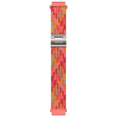 Afbeelding van POLAR HORLOGEBANDJE 20 MM SILICONEN KRISTALLEN Braided Yarn Rood S L