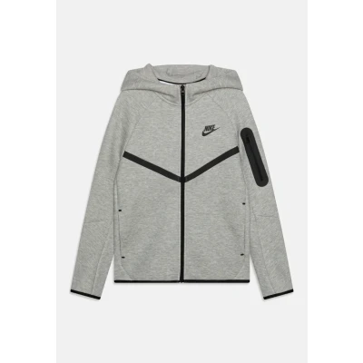 Afbeelding van Nike Sportswear TECH Sweater met rits voor kinderen, Maat: 137/147, Dark grey heather/black