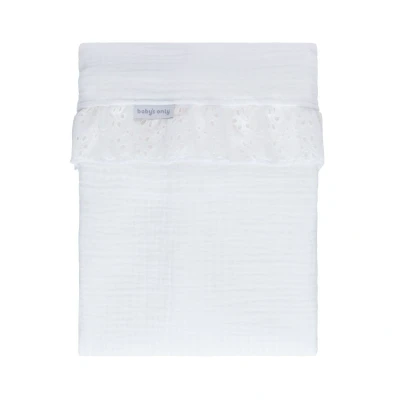 Afbeelding van Baby&#039;s Only Laken Wieg Calm Wit Ruffle
