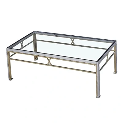 Afbeelding van Bijzettafel DKD Home Decor 110 x 60 40 cm Kristal Zilverkleurig Staal Aluminium