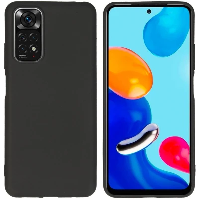 Afbeelding van iMoshion Hoesje Geschikt voor Xiaomi Redmi Note 11S (4G) / 11 Siliconen Color Backcover Zwart