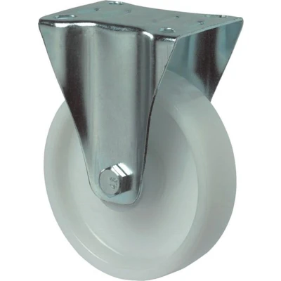 Afbeelding van Kelfort Bokwiel polyamide wiel met rollager, wit 125kg 80mm