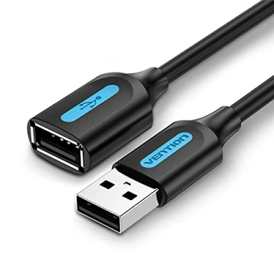 Afbeelding van Vention USB 2.0 male naar female verlengkabel CBIBJ 5m Zwart PVC (5 m, 2.0), kabel