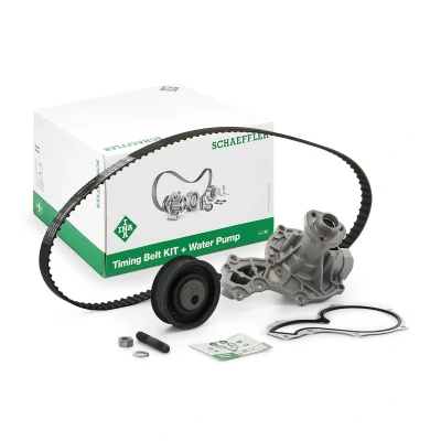 Afbeelding van INA 530 0162 30 waterpomp + Distributieriem Set Met VOLKSWAGEN: GOLF 1 Cabriolet, TRANSPORTER 4 Bus, 2, AUDI: 80 B4 Avant, Coupe B2