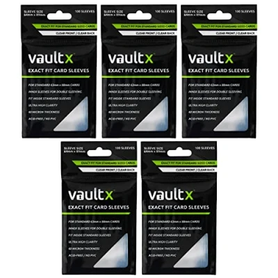 Afbeelding van Vault X Exact Fit 500 stuks hoge helderheid zachte kaarthoezen voor TCG, CCG verzamelkaarten, binnenhoes dubbele bescherming