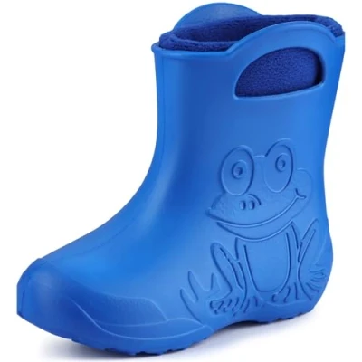 Afbeelding van Ladeheid LA CA FrogWinter Kinder Regenlaarzen Rubber met Binnenschoen EVA Wasbare Blau/Marineblau 30/31