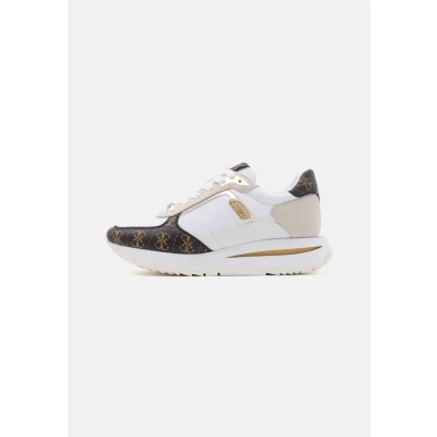 Afbeelding van Guess ENERGY3 Sneakers laag, Dames, Maat: 38, White/brown Leer/ synthetisch