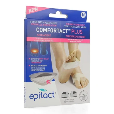 Afbeelding van Epitact Comfortact Plus Voetzoolkussentjes. pijn verlichtend bij in voetzolen, eeltknobbels maat 39/41 1paar.