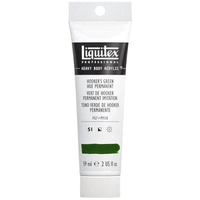 Afbeelding van Liquitex 1045224 Professional Heavy Body acrylverf in kunstenaarskwaliteit met uitstekende lichtechtheid en boterachtige consistentie, 59ml Tube, Hooker’s Green Hue Permanent