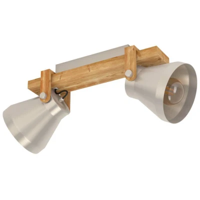 Afbeelding van EGLO Cawton Spot E27 58,5 cm Grijs/Bruin Staal/Hout