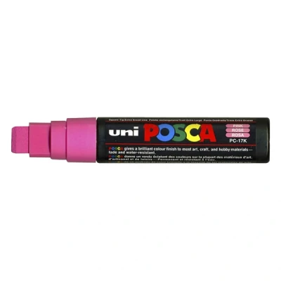 Image de uni ball Marqueur peinture POSCA (PC 17K), rose pointe biseautée, longueur du tracée: 15 mm, en plastique 17K RE)