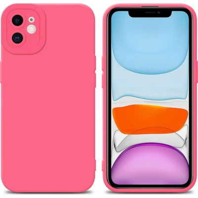 Afbeelding van Cadorabo Hoesje geschikt voor Apple iPhone 11 in Fluid ROOD Beschermhoes gemaakt van flexibel TPU silicone Cover Case
