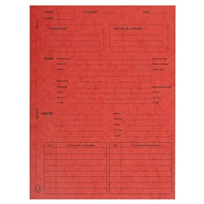 Afbeelding van Exacompta Ref. 445105E 25 procesmappen glanskaart x 32 cm rood