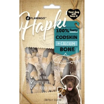 Afbeelding van Flamingo Hapki Snack Honden Calcium Been Met Vis 85gr 1st 138468