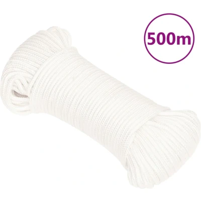 Afbeelding van vidaXL Boottouw 4 mm 500 m polypropyleen volwit