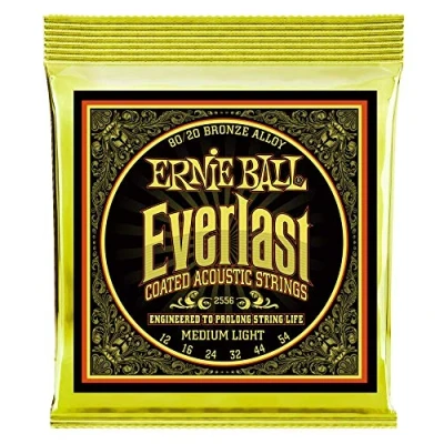 Afbeelding van Ernie Ball EB2556 12 54 Everlast Coated 80/20 Bronze Medium Light Akoestische gitaarsnaren