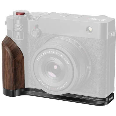 Afbeelding van SmallRig 5266 L Shape Mount Plate with Wooden Handle for Fujifilm GFX100RF (zwart)