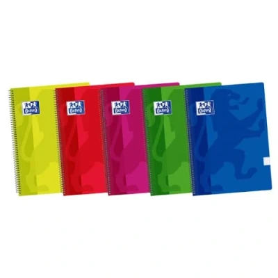 Afbeelding van Oxford 941611 Notitieboek, 80 vellen, geruit, 4 x verschillende kleuren