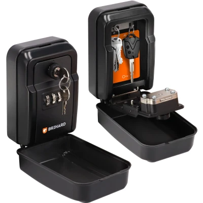 Afbeelding van Brihard All Season XL coffre fort à clés d&#039;urgence avec code numérique et 2 d&#039;urgence, armoire d&#039;extérieur serrure combinaison pour montage mural,