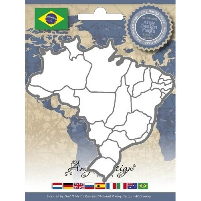 Afbeelding van Die Amy Design Maps Brazil