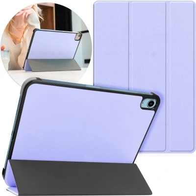 Afbeelding van iMoshion Tablet Hoes Geschikt voor iPad 8 (2020) 8e generatie / 7 (2019) 7e 9 (2021) 9e Trifold Bookcase Paars /Lila