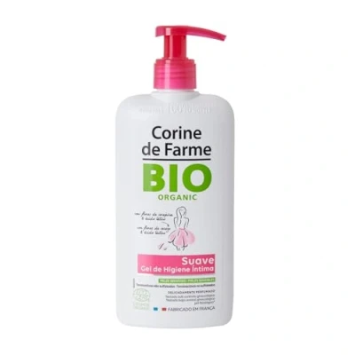 Image de Corine de Farme Gel Lavant Intime Bio Nettoyant Doux Naturel à la Fleur Cerisier Respecte l&#039;Équilibre Flore Hydrate et Apaise l&#039;Inconfort Certifié ECOCERT 250 ml
