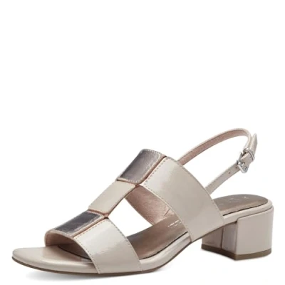 Afbeelding van Marco Tozzi Sandalen, Dames, Maat: 40, Powder Hoogwaardig imitatieleer