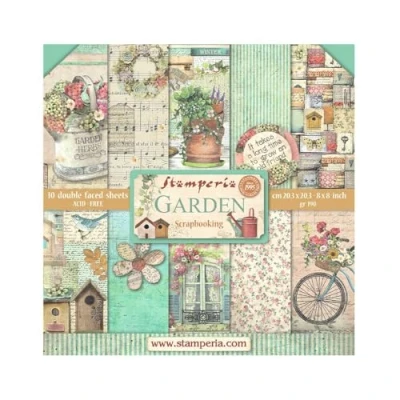 Afbeelding van Stamperia Garden 8x8 Inch Paper Pack (SBBS104)