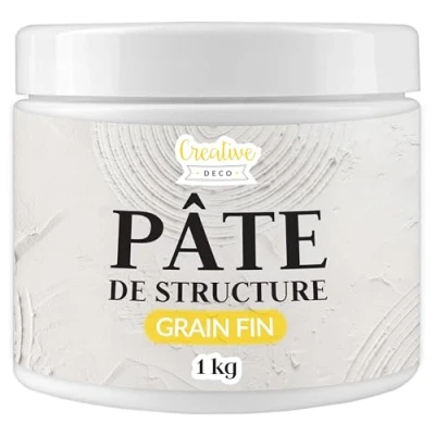 Afbeelding van Creative Deco Structuurpasta Fijnkorrelig 1 kg Witte Fijne Pasta Voor Kunstprojecten Acrylverf Eenvoudig te Gebruiken met een Spatel het Creëren van 3D effecten, Structuren, Texturen