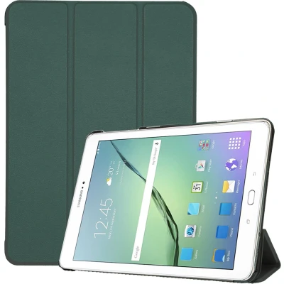 Afbeelding van iMoshion Tablet Hoes Geschikt voor Samsung Galaxy Tab S2 9.7 Trifold Bookcase Donkergroen